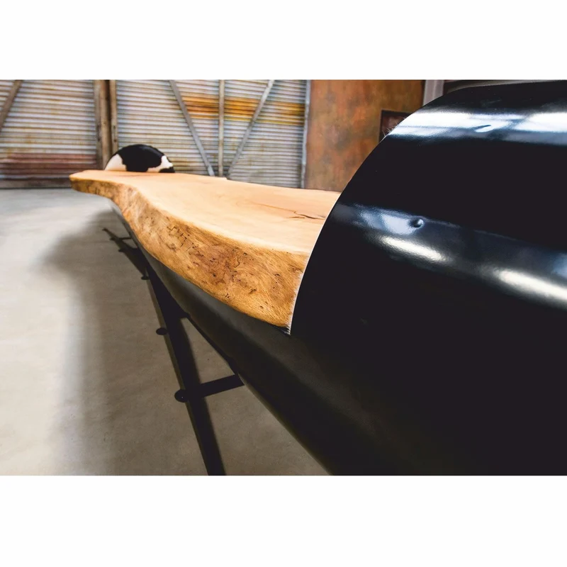 Casa Padrino Luxus Couchtisch in Torpedo Form 560 cm - Original Zusatztank Tornado Fighter deutsche Luftwaffe