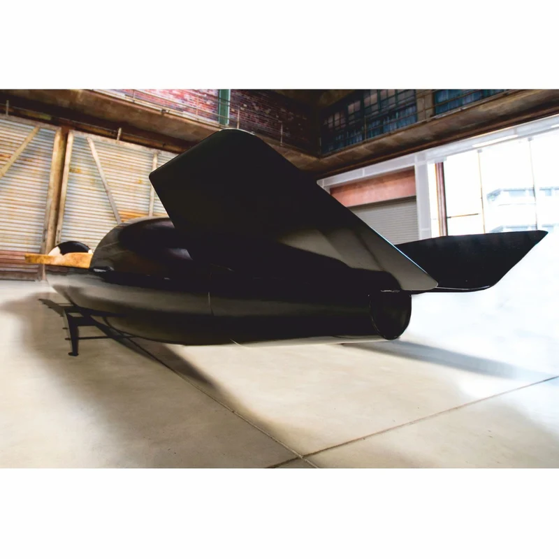 Casa Padrino Luxus Couchtisch in Torpedo Form 560 cm - Original Zusatztank Tornado Fighter deutsche Luftwaffe