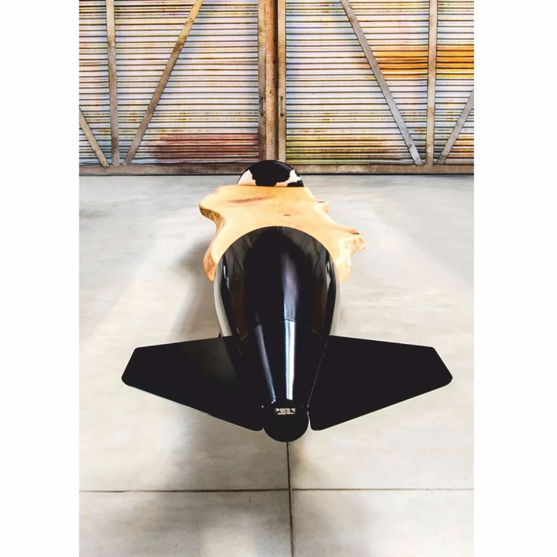 Casa Padrino Luxus Couchtisch in Torpedo Form 560 cm - Original Zusatztank Tornado Fighter deutsche Luftwaffe