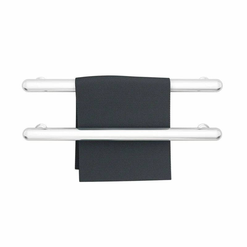 Casa Padrino Luxus Badezimmer Handtuchwärmer Silber Glänzend 58 cm - Badezimmer Zubehör