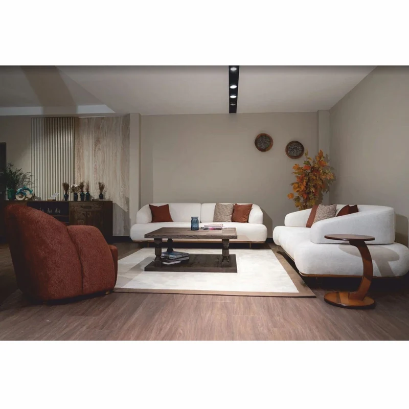 Casa Padrino Luxus Sofa mit verstellbaren Rückenlehnen Weiß / Braun 240 cm - Luxus Möbel