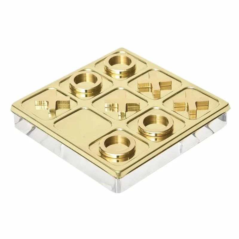 Casa Padrino Deko Tic Tac Toe Spiel Gold 61 cm - Luxus Accessoires