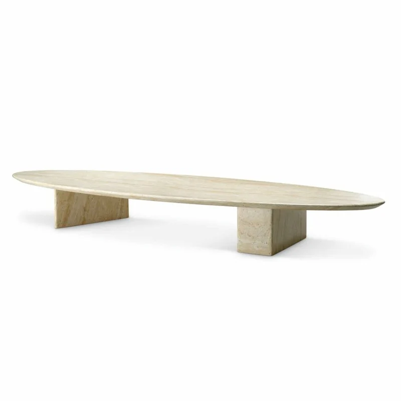 Casa Padrino Luxus Garten Couchtisch Beige 240 cm - Hotel & Garten Möbel