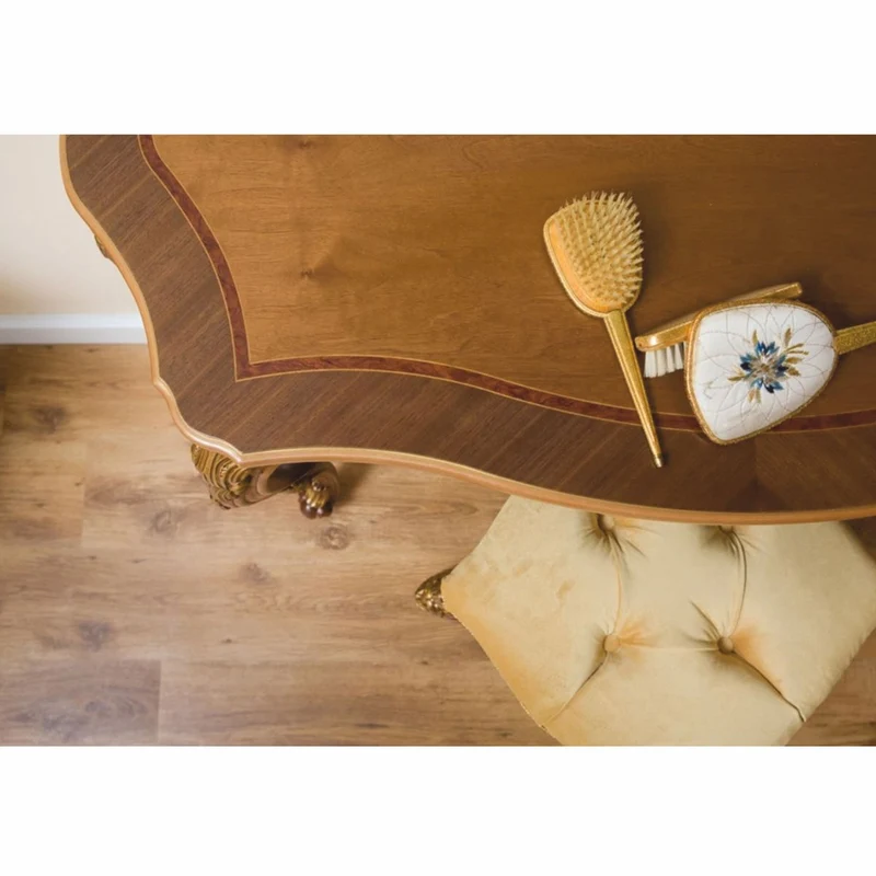 Casa Padrino Luxus Barock Konsole mit Wandspiegel und Hocker Braun / Gold - Barock Möbel