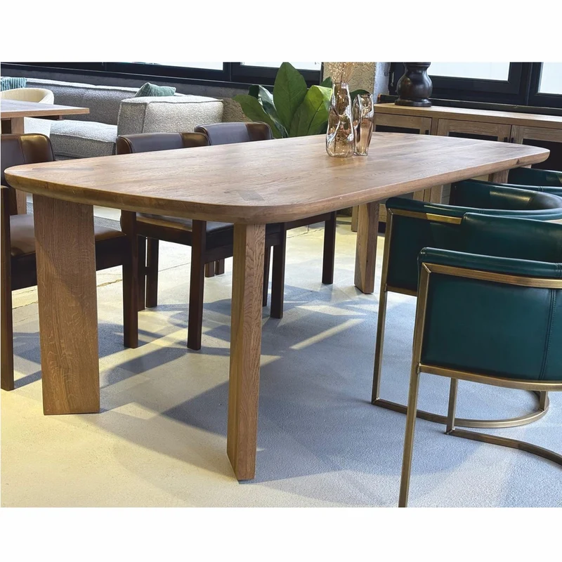Casa Padrino Luxus Eichenholz Esstisch Braun 240 cm - Esszimmer Möbel