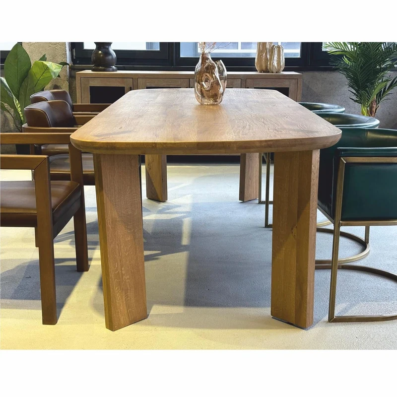 Casa Padrino Luxus Eichenholz Esstisch Braun 240 cm - Esszimmer Möbel