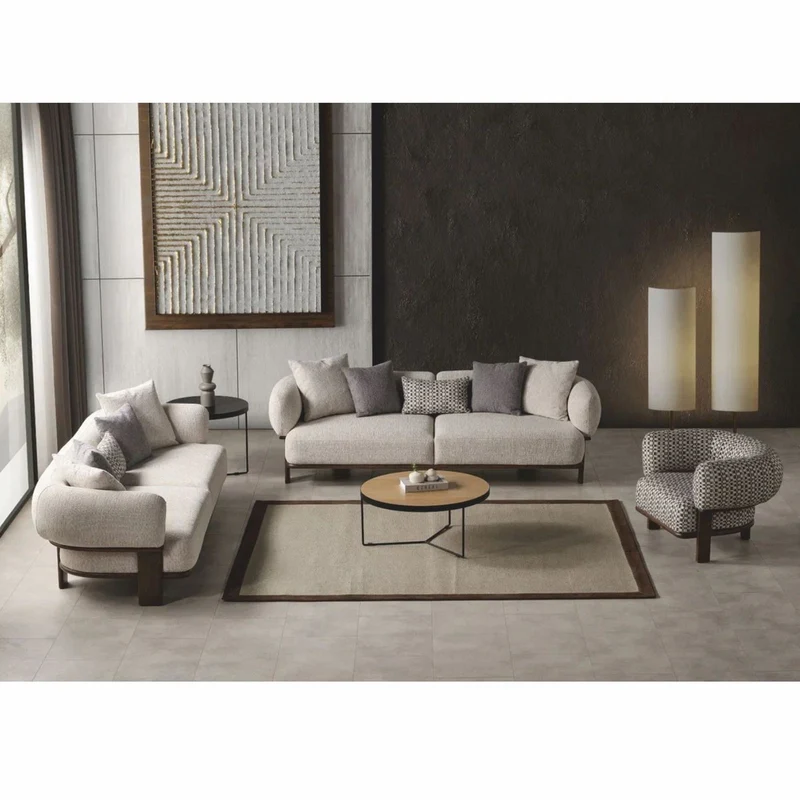 Casa Padrino Luxus Wohnzimmer & Hotel Sessel Hellgrau / Weiß / Dunkelbraun - Luxus Möbel
