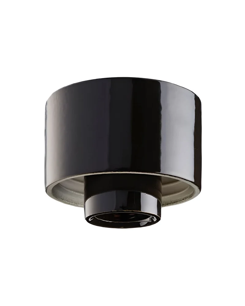 Lampsockel utomhus/våtrum - Svart/rak IP54