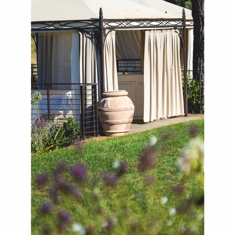 Casa Padrino Jugendstil Terrakotta Blumentopf Beige H. 85 cm - Made in Italy