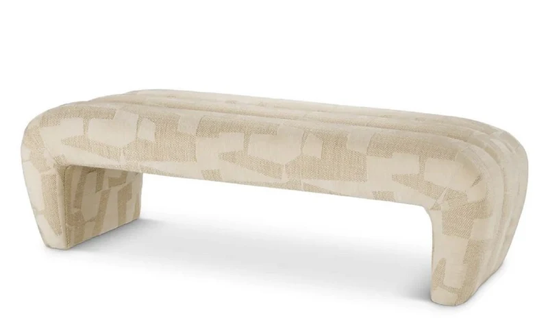 Casa Padrino Luxus Sitzbank Sandfarben 144 cm - Schlafzimmer & Hotel Möbel