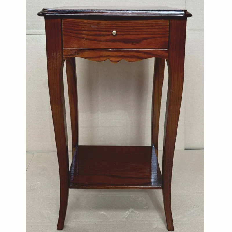 Casa Padrino Barock Beistelltisch / Nachttisch mit Schublade Braun H. 72 cm - Barock Möbel