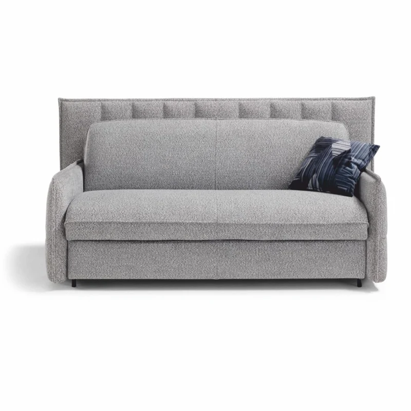 Casa Padrino Luxus Schlafsofa Grau 220 cm - Ausklappbares Wohnzimmer Sofa