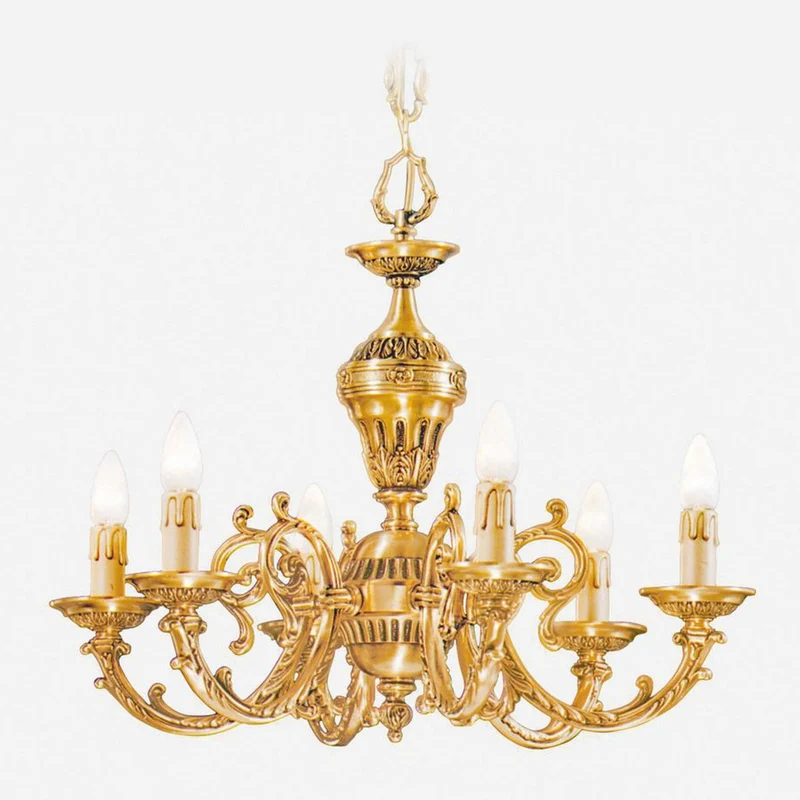 Casa Padrino Luxus Barock Kronleuchter Gold Ø 65 x H. 55 cm - Made in Italy