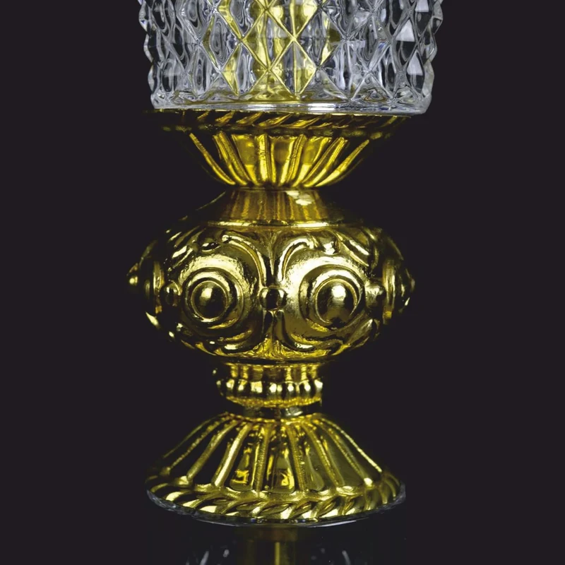Casa Padrino Luxus Barock Kristall LED Stehleuchte Gold Glänzend Ø 35 x H. 107 cm