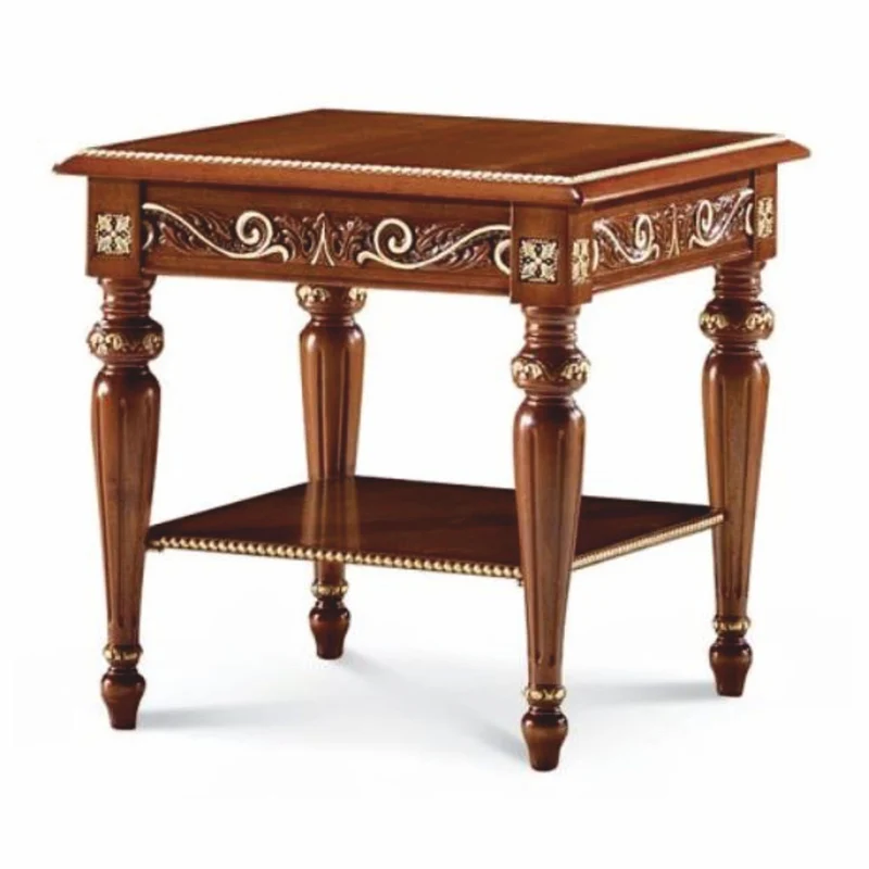 Casa Padrino Luxus Barock Beistelltisch Dunkelbraun / Gold H. 60 cm - Barock Möbel - Made in Italy