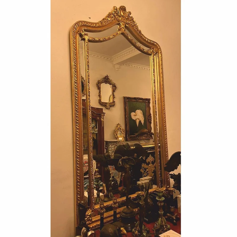 Casa Padrino Barock Spiegel Gold H. 200 cm - Prunkvolle Barock Möbel