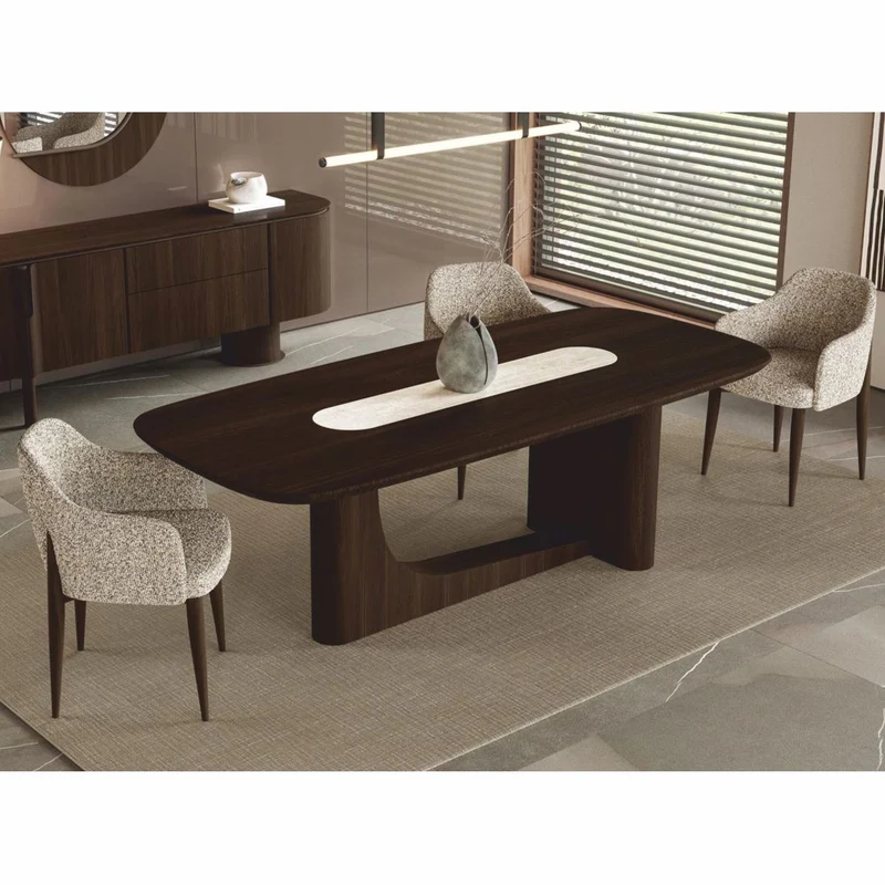 Casa Padrino Luxus Esszimmer Set - 1 Esstisch und 6 Esszimmer Stühle - Luxus Möbel
