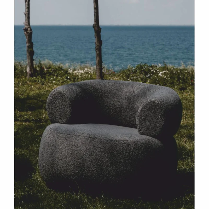 Casa Padrino Luxus Wohnzimmer & Hotel Sessel Grau H. 74 cm - Luxus Möbel