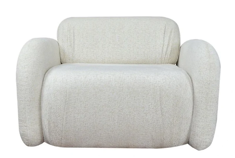 Casa Padrino Luxus Wohnzimmer & Hotel Sessel Weiß 110 x 95 x H. 73 cm - Luxus Möbel