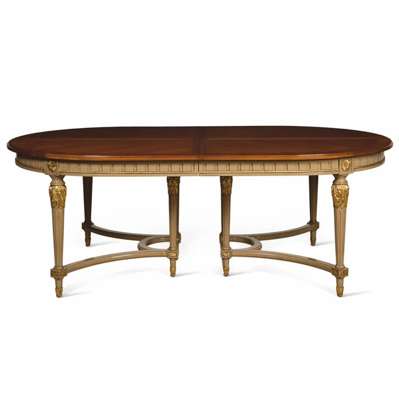 Casa Padrino Luxus Barock Esstisch Braun / Grau / Gold 220-340 cm - Barock Möbel - Made in Italy