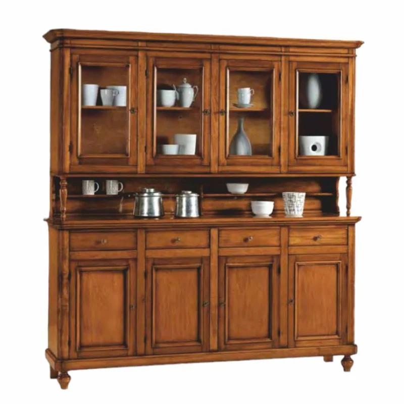 Casa Padrino Landhausstil Esszimmer Schrank Braun 195 x 47 x H. 213 cm - Esszimmer Möbel