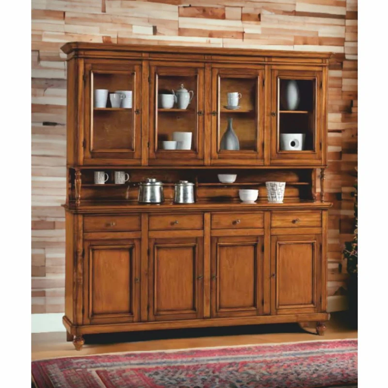 Casa Padrino Landhausstil Esszimmer Schrank Braun 195 x 47 x H. 213 cm - Esszimmer Möbel