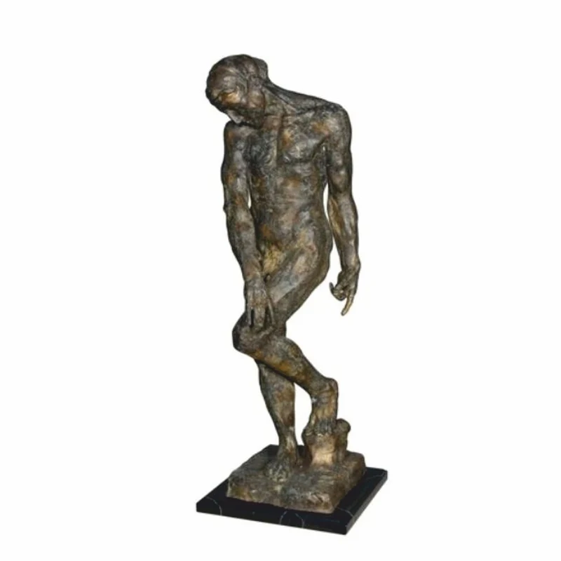 Casa Padrino Deko Bronze Skulptur Mann Bronze / Schwarz H. 90 cm - Große Deko Figur