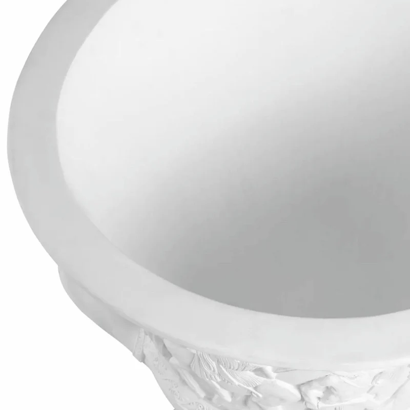 Casa Padrino Luxus Barock Blumentopf Weiß Ø 60 x H. 60 cm - Barockstil Deko