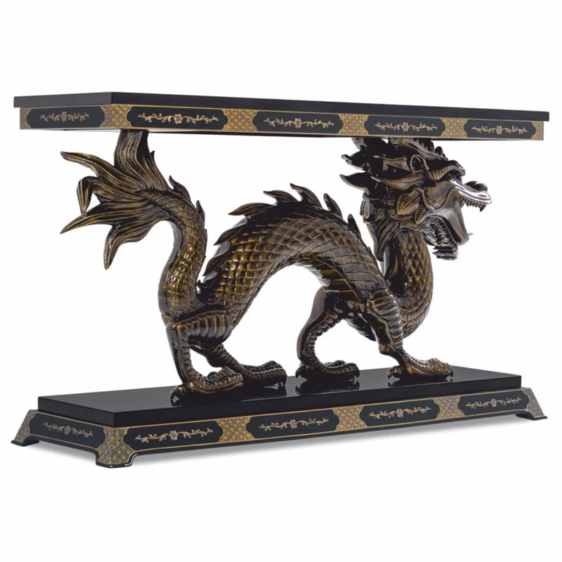 Casa Padrino Luxus Barock Konsole Drache 135 cm - Barock Möbel im chinesischen Stil