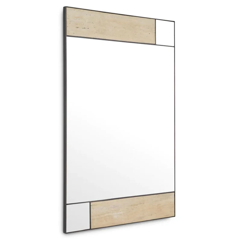 Casa Padrino Luxus Spiegel Beige / Bronze H. 140 cm - Luxus Qualität