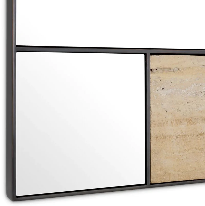Casa Padrino Luxus Spiegel Beige / Bronze H. 140 cm - Luxus Qualität