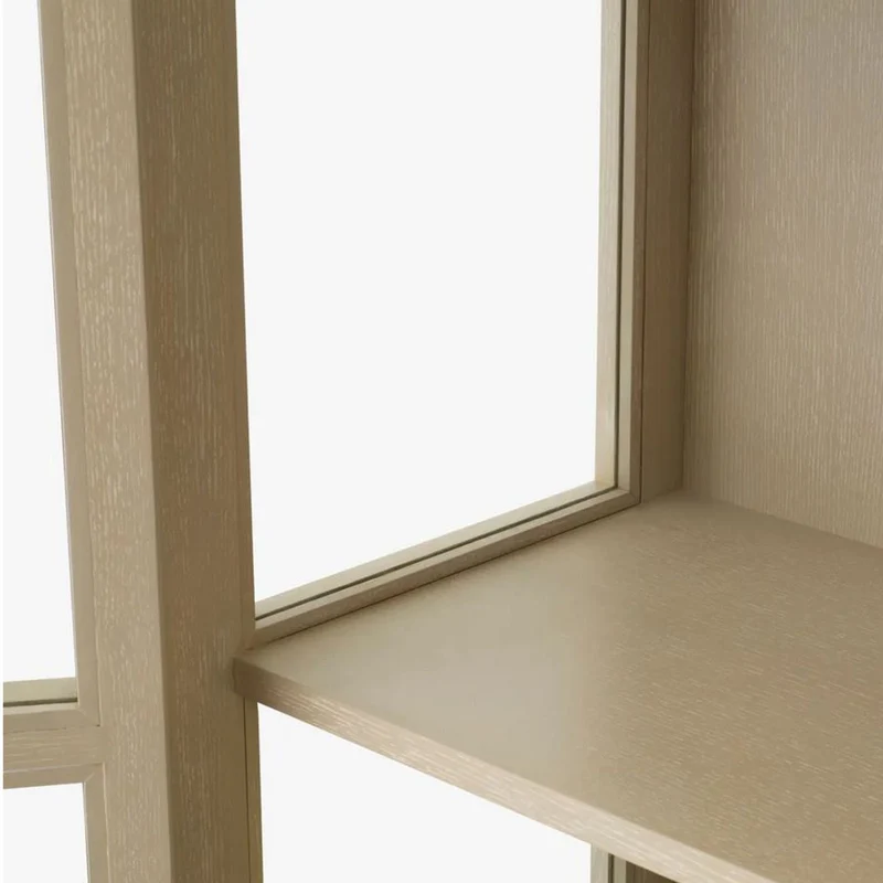 Casa Padrino Luxus Vitrine Beige / Bronze 118 x 44,5 x H. 210 cm - Luxus Interior