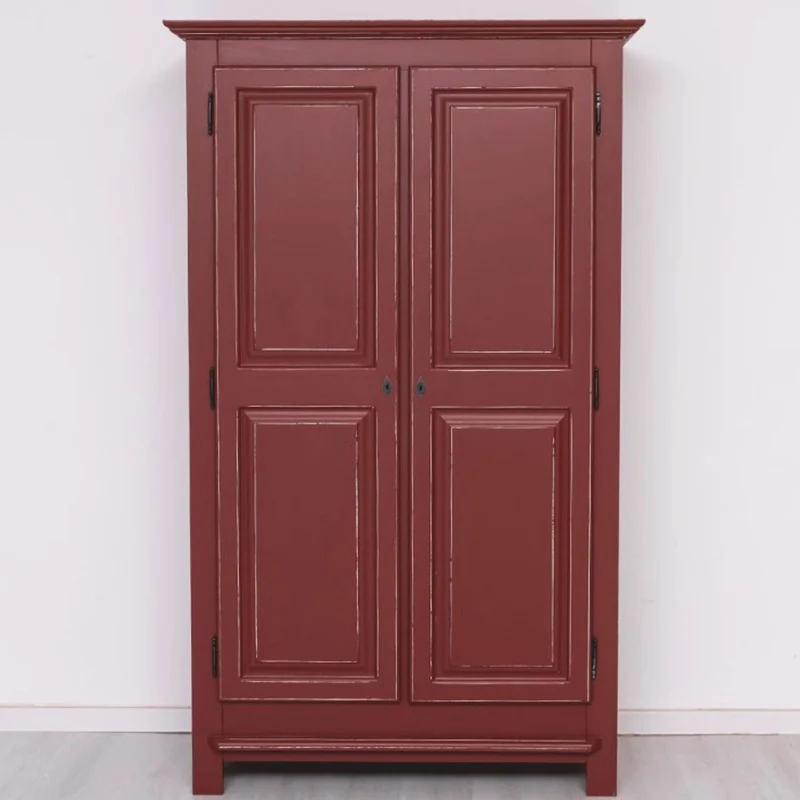 Casa Padrino Landhausstil Schlafzimmer Schrank Antik Bordeauxrot 121 cm - Schlafzimmer Möbel
