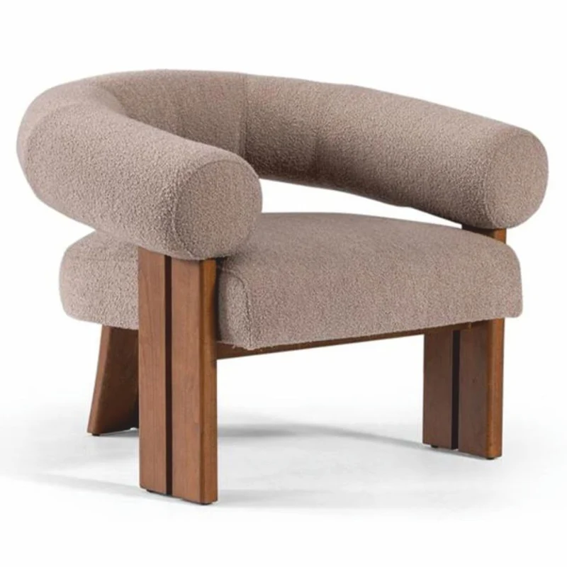 Casa Padrino Luxus Wohnzimmer & Hotel Sessel Grau / Braun 90 x 90 x H. 75 cm - Luxus Möbel