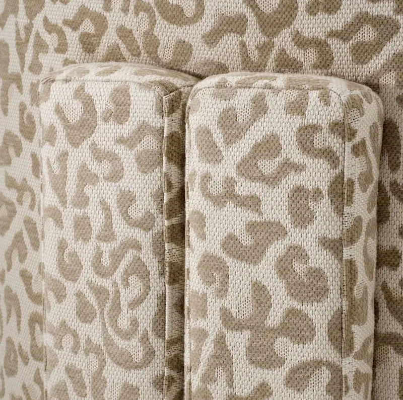 Casa Padrino Luxus Wohnzimmer & Hotel Sessel mit Leoparden Muster Beige - Luxus Möbel