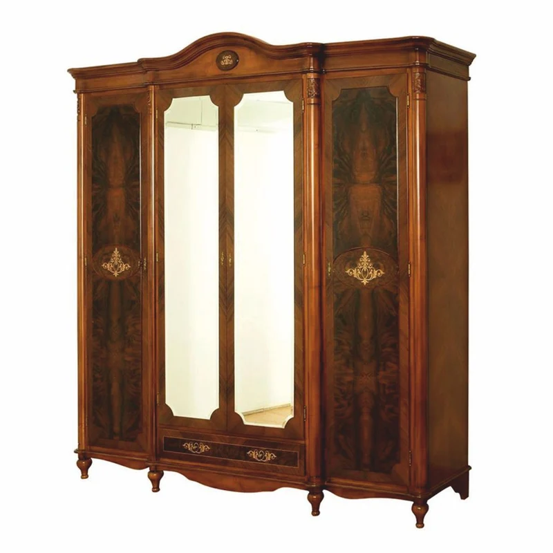 Casa Padrino Luxus Barock Schlafzimmer Schrank Dunkelbraun 246 cm - Barockstil Möbel