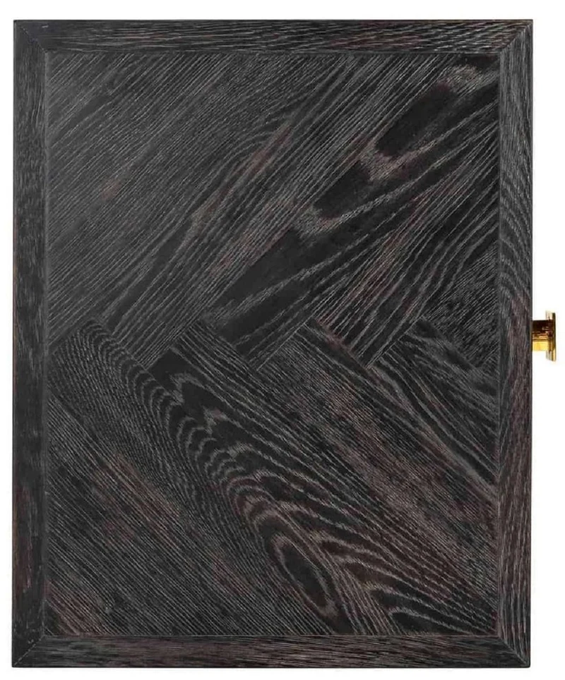 Casa Padrino Luxus Beistelltisch Schwarz / Gold 50 x 40 x H. 71 cm - Massivholz Nachttisch mit Schublade und Edelstahl Gestell - Luxus Schlafzimmer Möbel