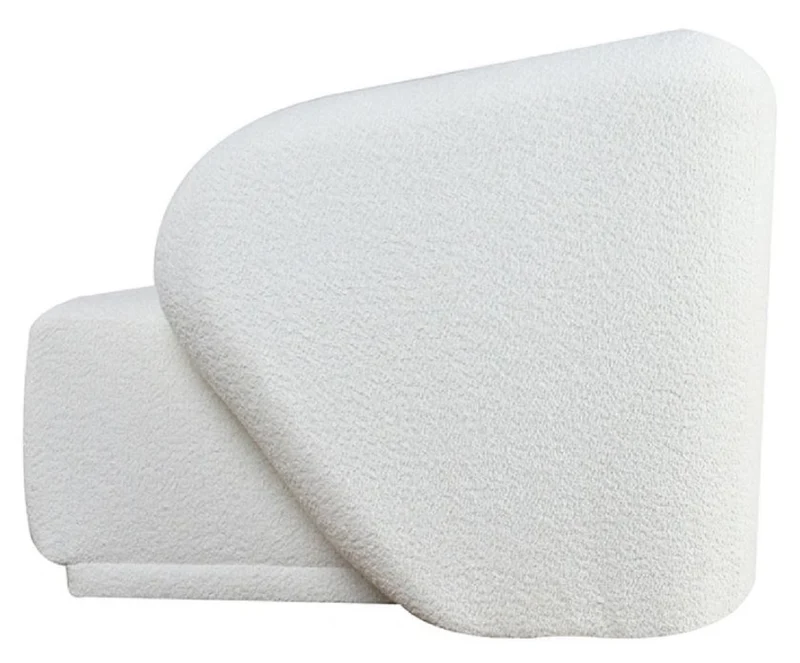 Casa Padrino Luxus Sessel Rechte Seite Weiß 87 x 94 x H. 75 cm - Modulare Möbel