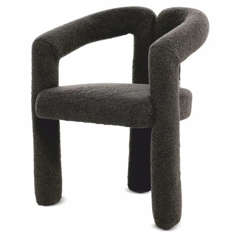 Casa Padrino Luxus Esszimmer Stuhl mit Armlehnen Dunkelgrau 60 x 65 x H. 80 cm