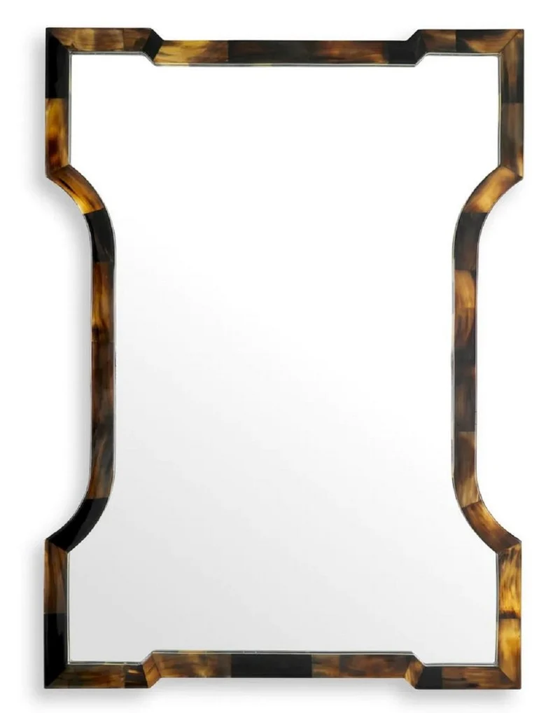 Casa Padrino Luxus Spiegel Braun / Naturfarben H. 130 cm - Luxus Qualität