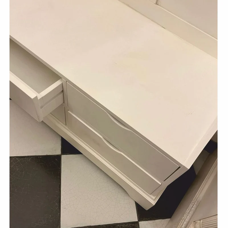 Casa Padrino Landhausstil Garderobe Weiß / Dunkelbraun 140 x 50 x H. 220 cm - Ausstellungsstück