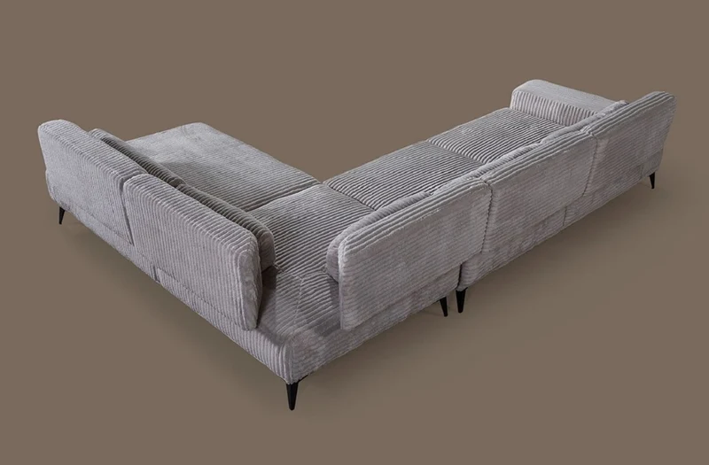 Casa Padrino Luxus Ecksofa mit verstellbaren Rückenlehnen Grau / Schwarz 330 x 240 cm