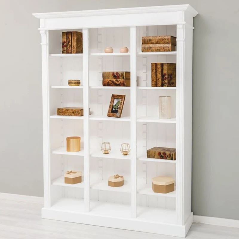 Casa Padrino Landhausstil Bücherschrank Weiß 150 x 39 x H. 197 cm - Landhausstil Möbel