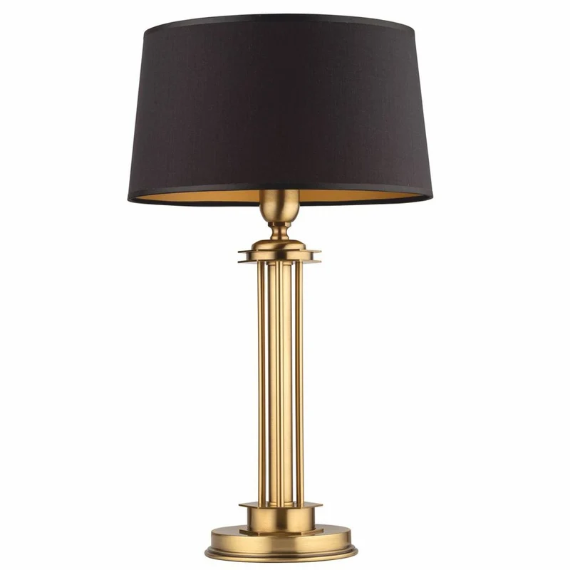 Casa Padrino Luxus Barock Tischleuchte Messing mit Patina / Schwarz H. 57 cm