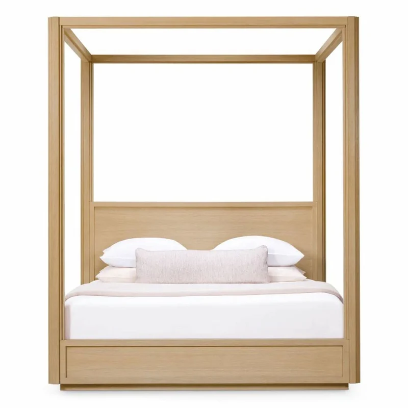 Casa Padrino Luxus Himmelbett Naturfarben 228,5 cm - Schlafzimmer & Hotel Möbel