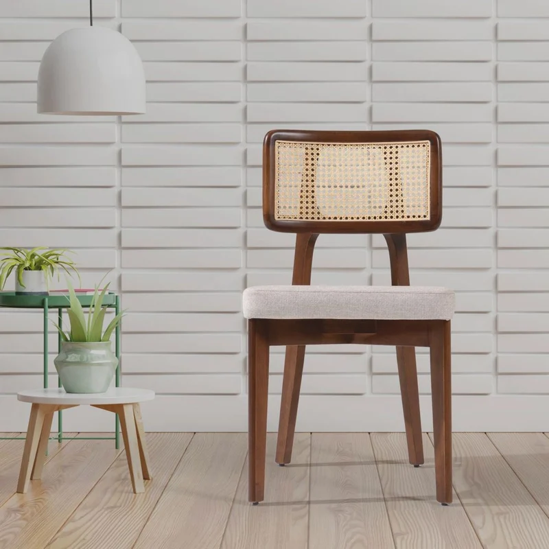 Casa Padrino Luxus Esszimmer Stuhl 6er Set Grau / Braun / Naturfarben H. 85 cm