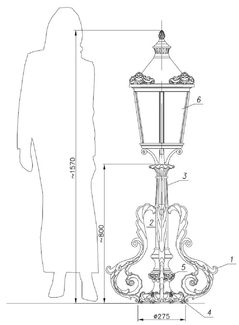 Casa Padrino Barock Sockelleuchte Grün H. 157 cm - Barockstil Außenbeleuchtung