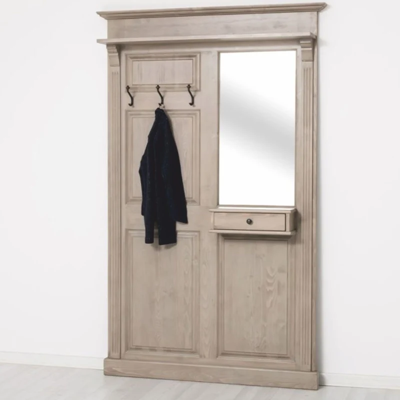 Casa Padrino Landhausstil Garderobe Grau 131 x 19 x H. 219 cm - Landhausstil Garderobenmöbel