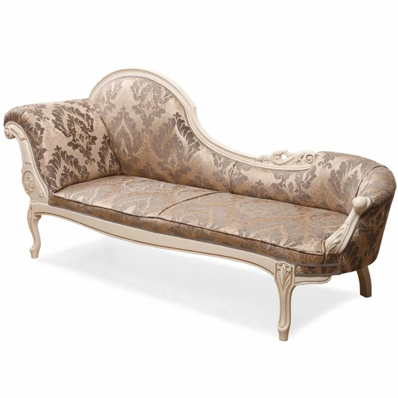 Casa Padrino Luxus Barock Chaiselongue Braun / Creme - Barock Möbel