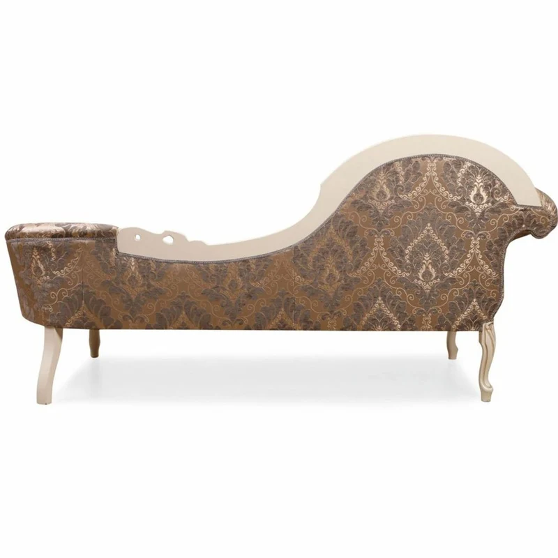 Casa Padrino Luxus Barock Chaiselongue Braun / Creme - Barock Möbel